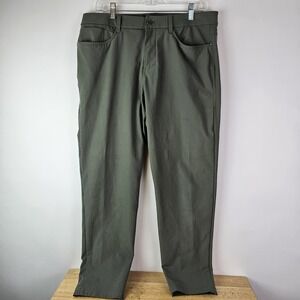 Lululemon ABC Classic-Fit‎ 5 Pocket Pants Mens Size 34 Utilitech Green Stretch